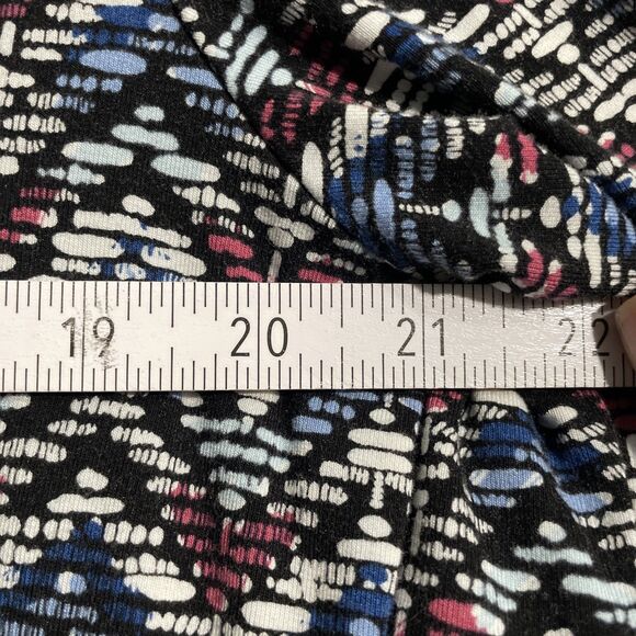 Chico’s Women’s Dress 3 Slit Bell Sleeve Jersey Knit Chevron Print 16/18 - Picture 5 of 10